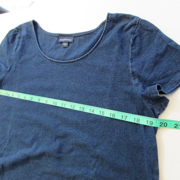 J Jill PureJill Indigo Cotton Elliptical Tee - Capecod Wash - Small - Picture 8 of 13